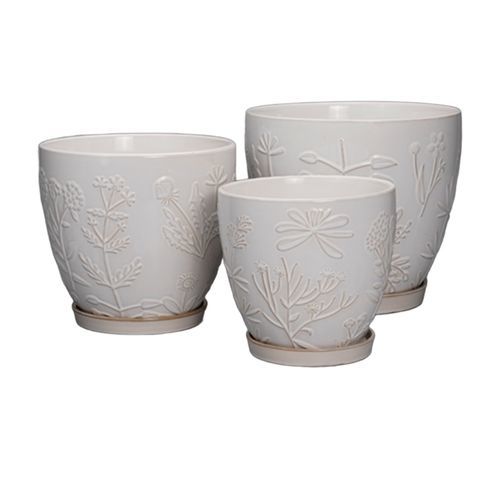 Pot de jardin en céramique émaillée - AN173010 series - Guangzhou Ancooly Gardening LTD - en îlot / conique / résidentiel
