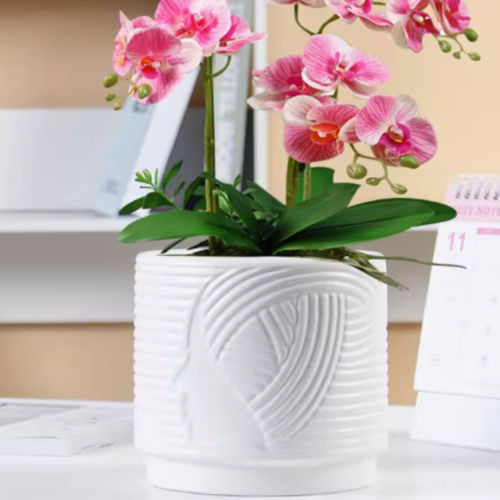 Pot de jardin en céramique émaillée - AN109 series - Guangzhou Ancooly Gardening LTD - en îlot / rond / résidentiel