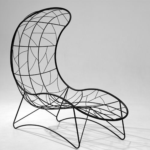 Chaise longue contemporaine - RECLINER - Studio Stirling - en tissu / en acier / en acier