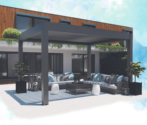 Pergola bioclimatique - Azule - TODOCRISTAL - autoportée / en aluminium / à lames orientables