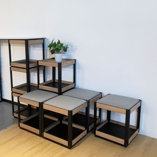 Étagère modulable - DEBO-FURNITURE-12 - DEBO - contemporaine / en mélaminé / en stratifié