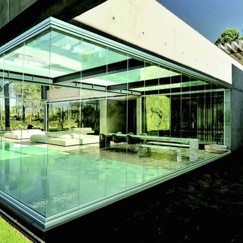 Panneau en verre feuilleté - FLEXIGLASS - Toscana Global - trempé / à isolation thermo-acoustique / transparent