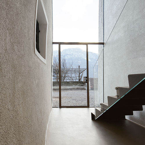 Porte d'entrée - Hannes Huber GmbH - en verre / en métal / coulissante