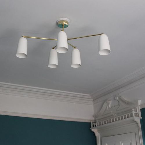 Lustre contemporain - PLEX - Lyngard - en laiton / en bronze / en nickel