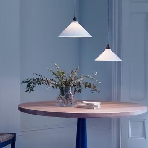 Suspension - ADELAIDE - Lyngard - en laiton / en nickel / en porcelaine