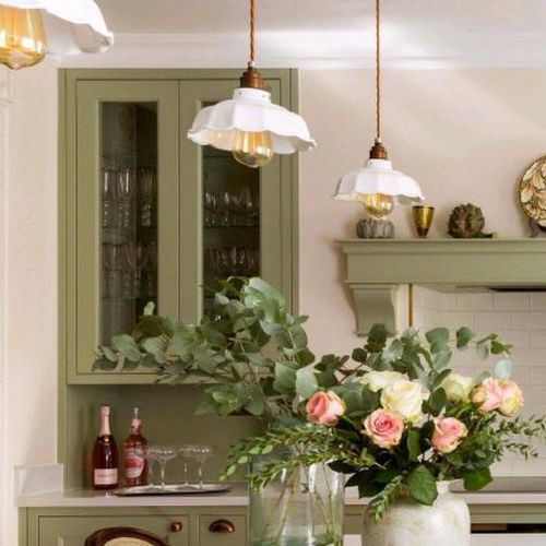 Suspension - AVALON - Lyngard - en laiton / en nickel / en porcelaine