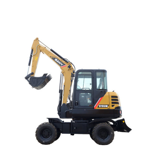 Pelle mini - SY65W - SANY GROUP - à roues / diesel / pour chantier