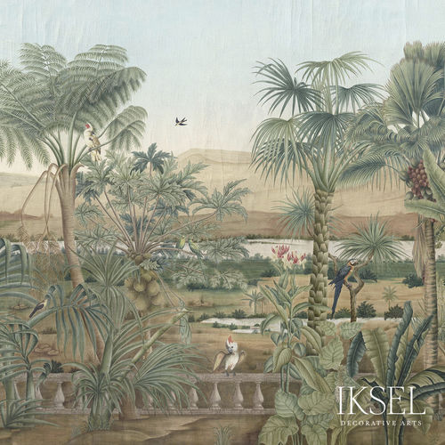 Papier peint contemporain - SC101 D-Dream - Iksel Decorative Arts - en fibre de verre / en vinyle / à motif floral