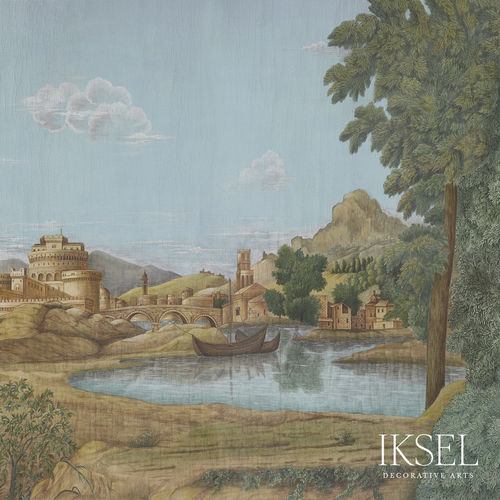 Papier peint contemporain - SC122 Arcadia - Iksel Decorative Arts - à motif nature / panoramique / personnalisable