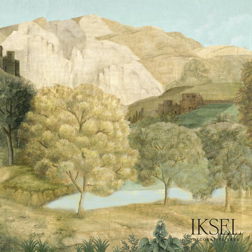 Papier peint contemporain - SC124 Little Tuscany - Iksel Decorative Arts - en fibre de verre / en vinyle / à motif floral