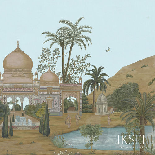 Papier peint contemporain - SC119 Hindustan - Iksel Decorative Arts - en fibre de verre / en vinyle / à motif nature