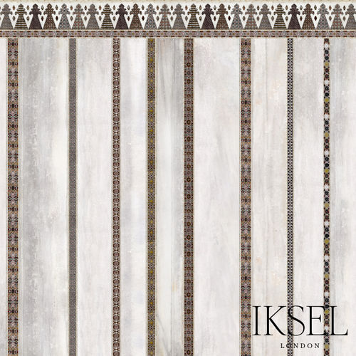 Papier peint contemporain - SC139 Palermo Stripes Original - Iksel Decorative Arts - panoramique / à motif géométrique / gris