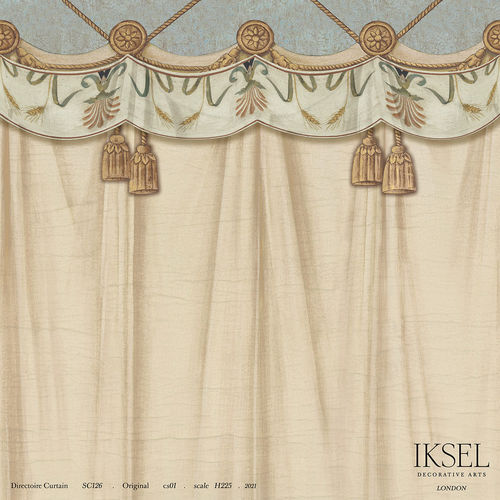 Papier peint contemporain - SC126 Directoire Curtain  - Iksel Decorative Arts - panoramique / à motif géométrique / motif pour enfant