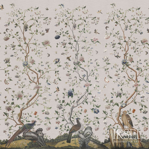 Papier peint contemporain - SC132 COSTERMANS GARDEN - Iksel Decorative Arts - en fibre de verre / en vinyle / motif animal