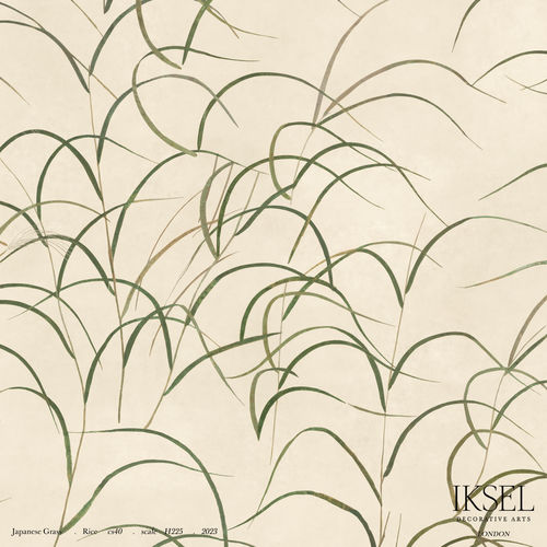 Papier peint contemporain - SC156 Japanese Grass - Iksel Decorative Arts - en vinyle / en fibre de verre / à motif nature