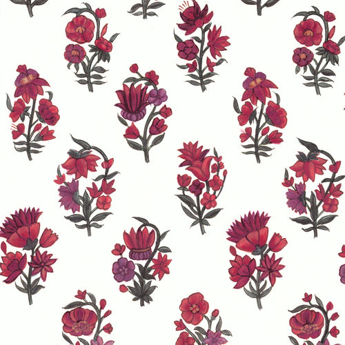 Papier peint contemporain - RW302 Boteh - Iksel Decorative Arts - en fibre de verre / en vinyle / à motif nature
