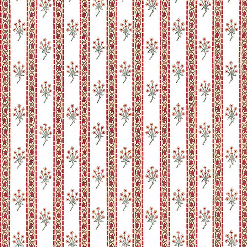 Papier peint contemporain - RW301 Bouquet Stripe - Iksel Decorative Arts - en fibre de verre / en vinyle / à motif floral
