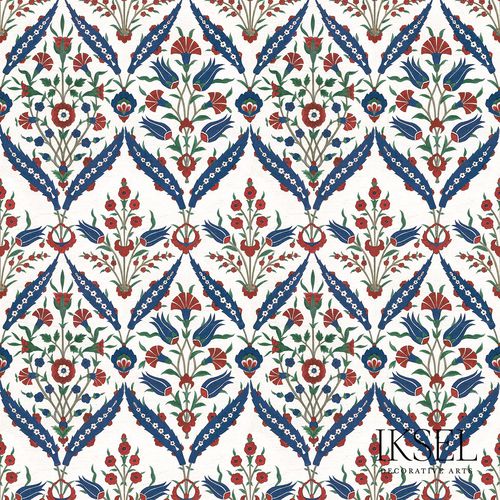 Papier peint contemporain - IZNIK AISHA RW116 - Iksel Decorative Arts - en fibre de verre / en vinyle / à rayures