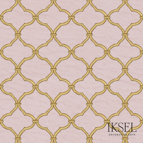 Papier peint contemporain - RW324 Jali Catur - Iksel Decorative Arts - en fibre de verre / en vinyle / à motif géométrique
