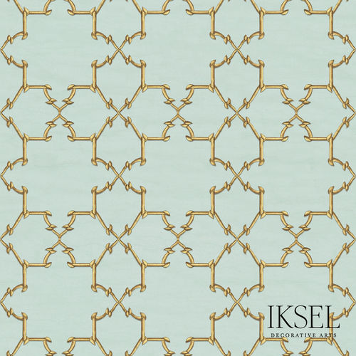 Papier peint contemporain - RW325 Jali Panka - Iksel Decorative Arts - en fibre de verre / en vinyle / à motif géométrique