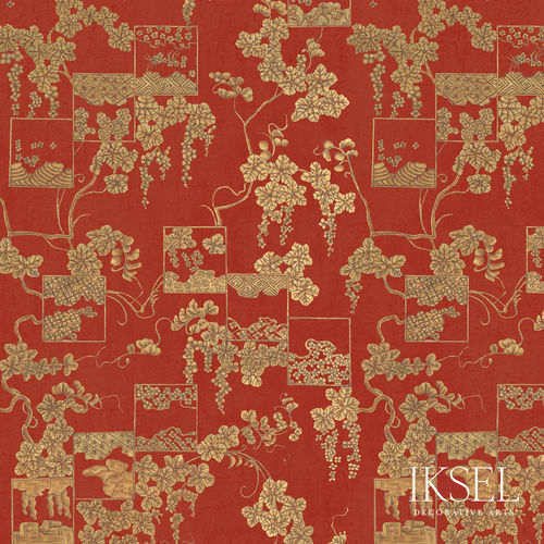 Papier peint de style Art Déco - RW603 Japanese Hokkaido - Iksel Decorative Arts - en textile non-tissé / en fibre de verre / en vinyle