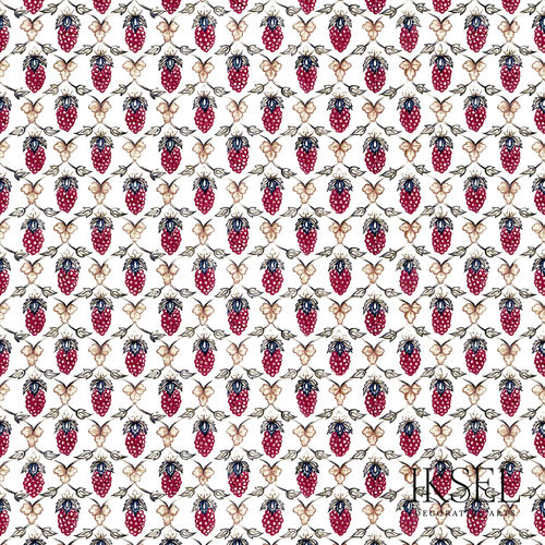 Papier peint contemporain - RW308 Mogul Berry - Iksel Decorative Arts - en fibre de verre / en vinyle / à motif nature