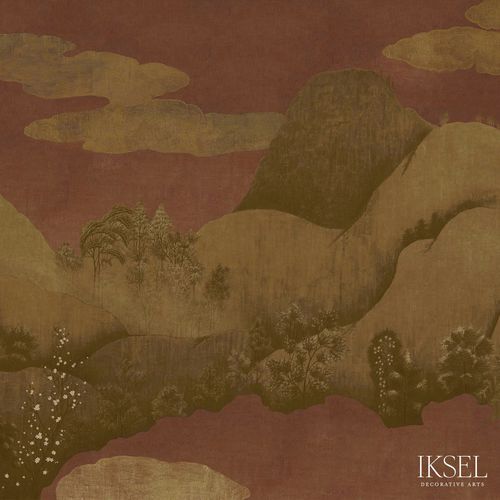 Papier peint contemporain - SC165 Moody Mountains - Iksel Decorative Arts - en fibre de verre / en vinyle / à motif nature