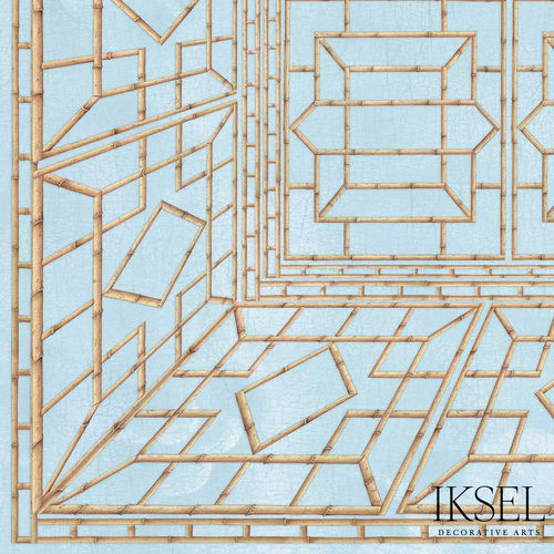 Papier peint contemporain - CE202 Bamboo Ceiling - Iksel Decorative Arts - en fibre de verre / en vinyle / à motif nature