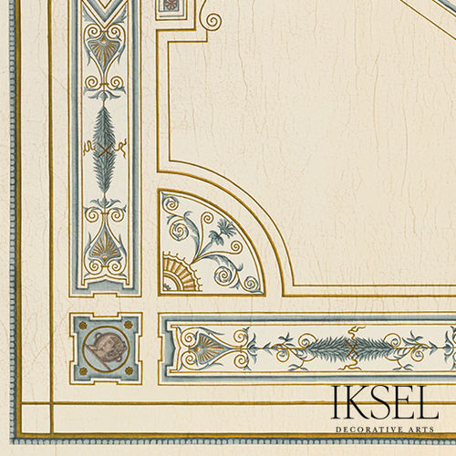 Papier peint contemporain - CE207 Grecian Neo-Classical Ceiling - Iksel Decorative Arts - en fibre de verre / en vinyle / à motif géométrique