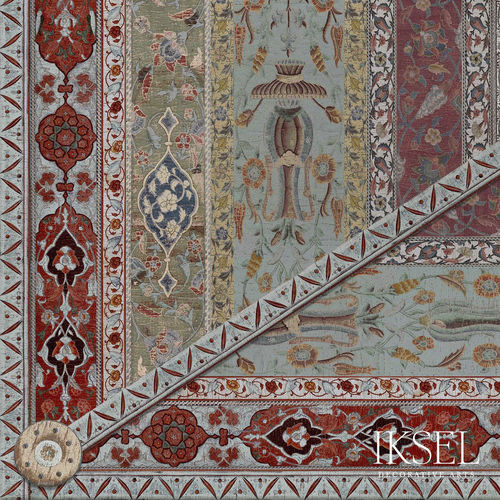 Papier peint contemporain - CE144 Rumi Ceiling Gouache - Iksel Decorative Arts - en fibre de verre / en vinyle / à motif floral