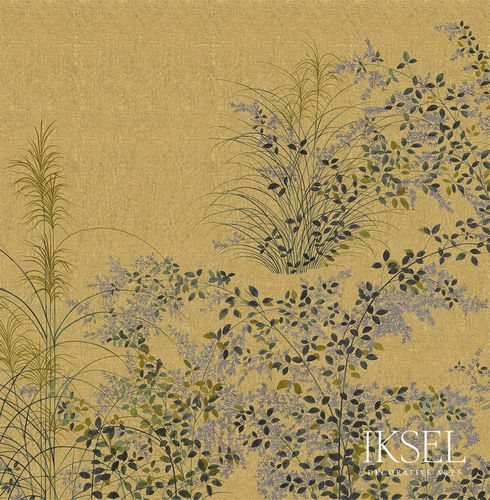 Papier peint contemporain - SC157 Japanese Meadow - Iksel Decorative Arts - en vinyle / en fibre de verre / à motif nature