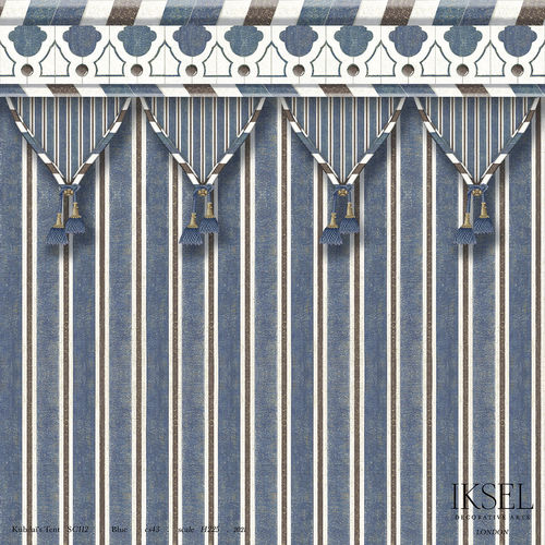 Papier peint contemporain - SC112 Kubilaï's Tent - Iksel Decorative Arts - en vinyle / panoramique / à motif géométrique