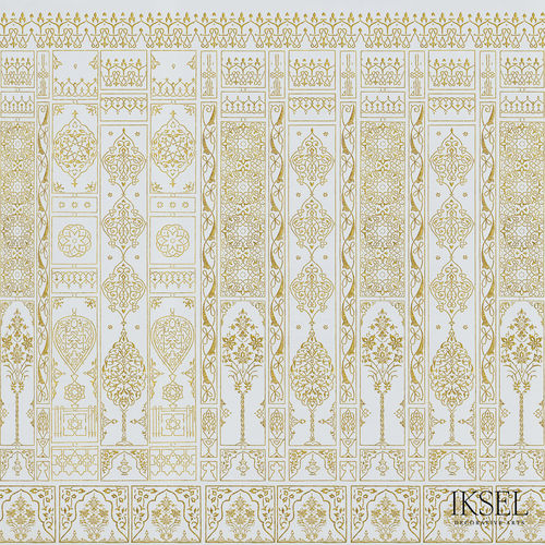 Papier peint contemporain - AR251 Arabica - Iksel Decorative Arts - en vinyle / en fibre de verre / à motif géométrique
