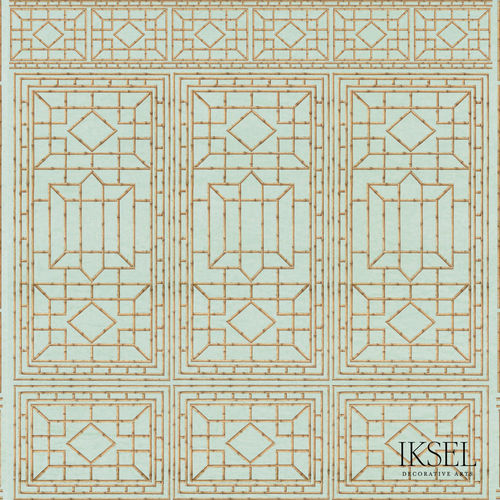 Papier peint contemporain - AR651 Bamboo - Iksel Decorative Arts - en vinyle / en fibre de verre / à motif géométrique