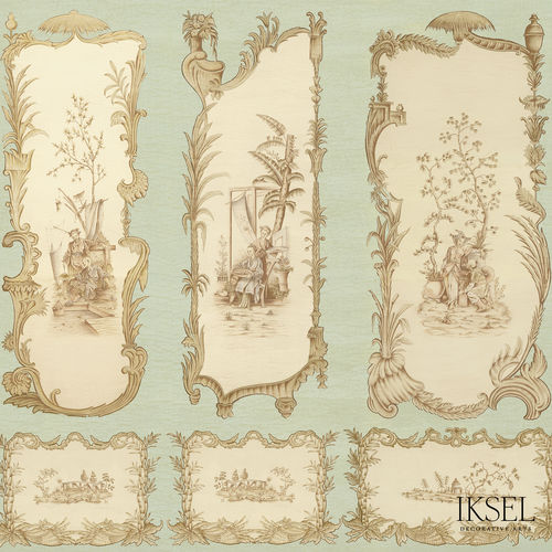 Papier peint contemporain - AR655 Chinoiserie - Iksel Decorative Arts - en vinyle / en fibre de verre / à motif nature