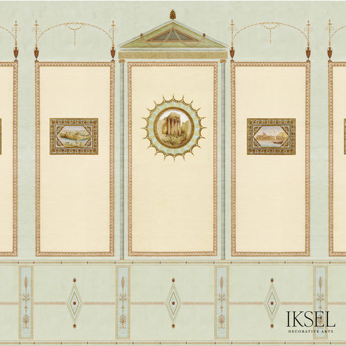 Papier peint contemporain - AR407 Neo Classical - Iksel Decorative Arts - en vinyle / en fibre de verre / à motif nature