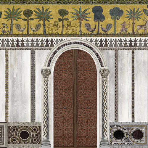 Papier peint contemporain - AR550 Palermo - Iksel Decorative Arts - en vinyle / en fibre de verre / à motif nature