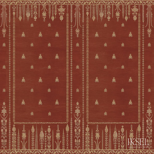 Papier peint contemporain - AR303 Rajmata - Iksel Decorative Arts - en vinyle / en fibre de verre / à fleurs