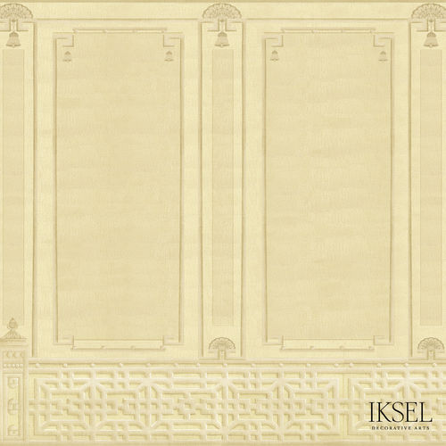 Papier peint contemporain - AR656 Regency Chinoiserie - Iksel Decorative Arts - en vinyle / en fibre de verre / à motif géométrique