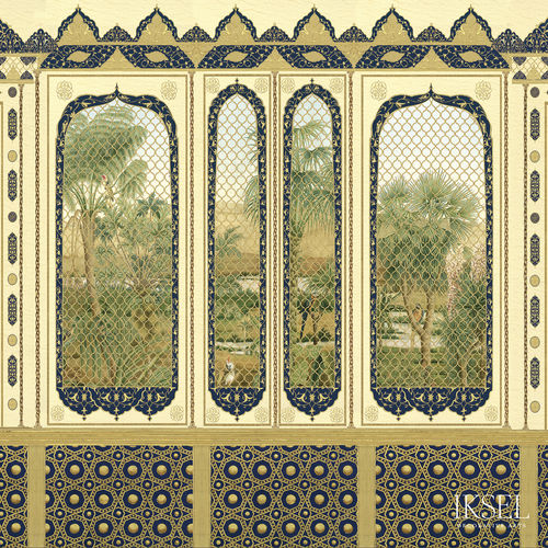 Papier peint contemporain - AR253 Sheherazade - Iksel Decorative Arts - en vinyle / en fibre de verre / à motif nature
