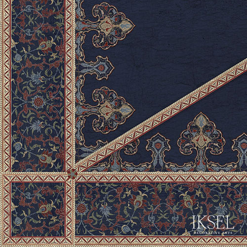 Papier peint contemporain - CE164T Aleppo Blue Tented Ceiling - Iksel Decorative Arts - en vinyle / en fibre de verre / à fleurs
