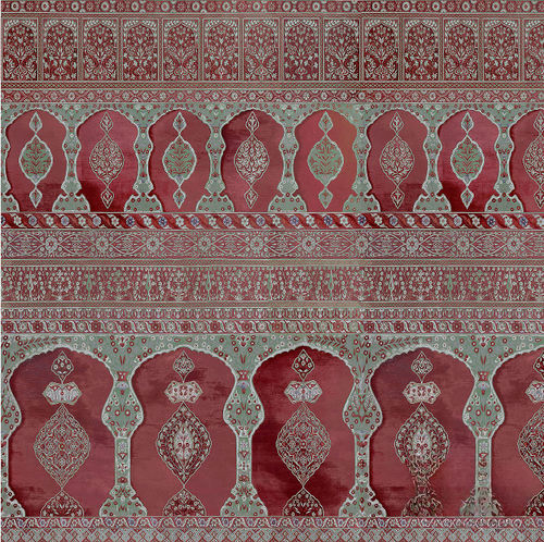 Papier peint contemporain - SC130 Ottoman Tent Mehmet - Iksel Decorative Arts - en vinyle / en fibre de verre / à motif géométrique