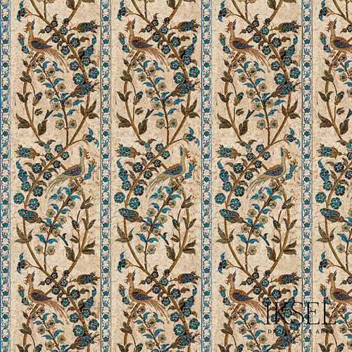 Papier peint contemporain - RW537 Aleppo Stripe - Iksel Decorative Arts - en vinyle / en fibre de verre / à motif nature