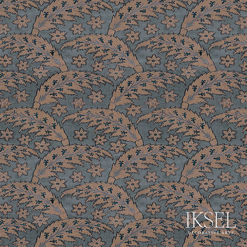 Papier peint contemporain - RW917 Saz Leaves - Iksel Decorative Arts - en vinyle / en fibre de verre / à motif nature