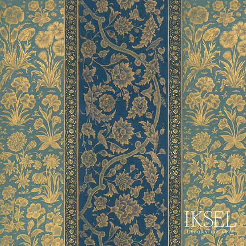 Papier peint contemporain - RW922 Nur Jahan Stripe - Iksel Decorative Arts - en vinyle / en fibre de verre / à motif nature