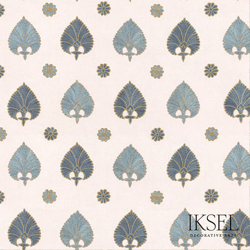 Papier peint contemporain - RW503 Suzani Spades - Iksel Decorative Arts - en vinyle / en fibre de verre / floral