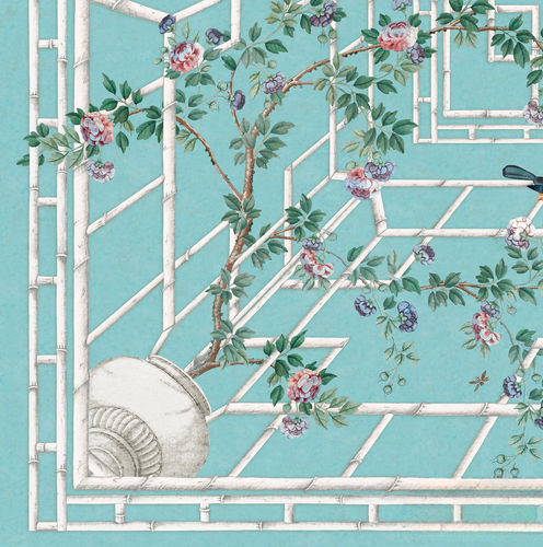 Papier peint contemporain - CE121 EASTERN EDEN CEILING - Iksel Decorative Arts - en vinyle / en fibre de verre / à motif nature