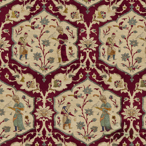 Papier peint contemporain - RW932 SAFAVID MEDALLIONS - Iksel Decorative Arts - en vinyle / en fibre de verre / à motif nature