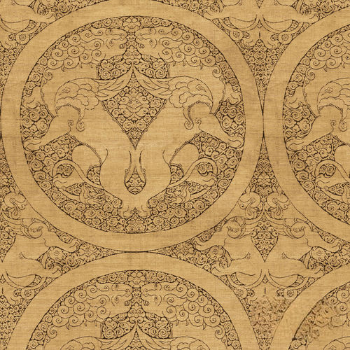 Papier peint contemporain - RW902 OGODEI LIONS - Iksel Decorative Arts - en vinyle / en fibre de verre / à motif nature