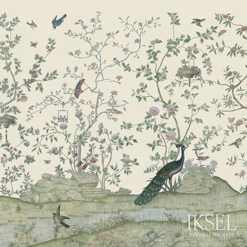 Papier peint contemporain - XANADU LANDSCAPE - Iksel Decorative Arts - en vinyle / en fibre de verre / à motif nature